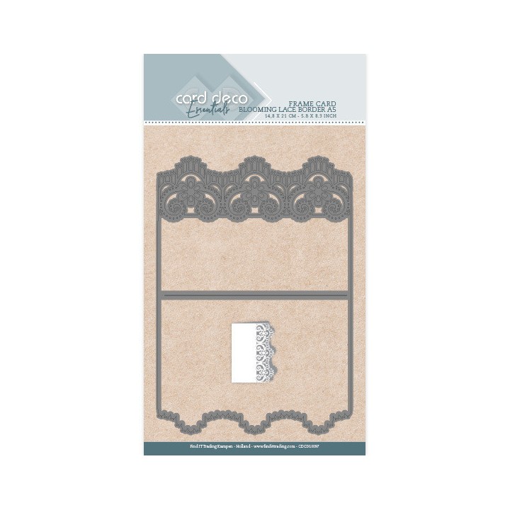 (CDCD10097)Card Deco Essentials Frame Dies - Blooming Lace Border - A5