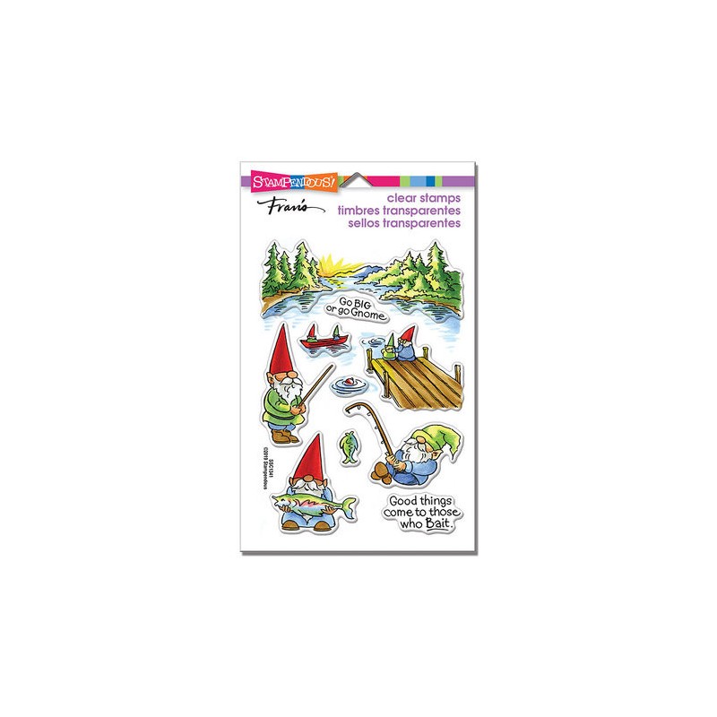 (SSC1341)Stampendous Gnome Fishing Perfectly Clear Stamps