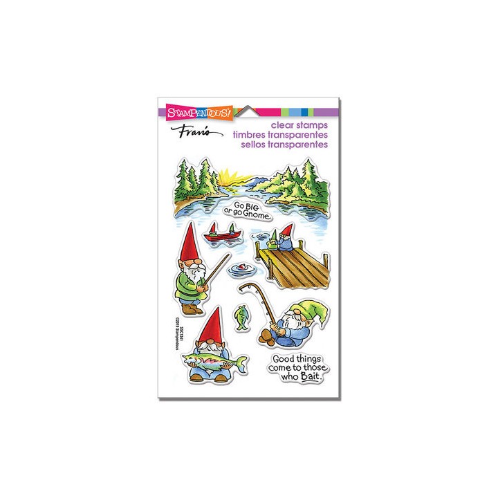(SSC1341)Stampendous Gnome Fishing Perfectly Clear Stamps