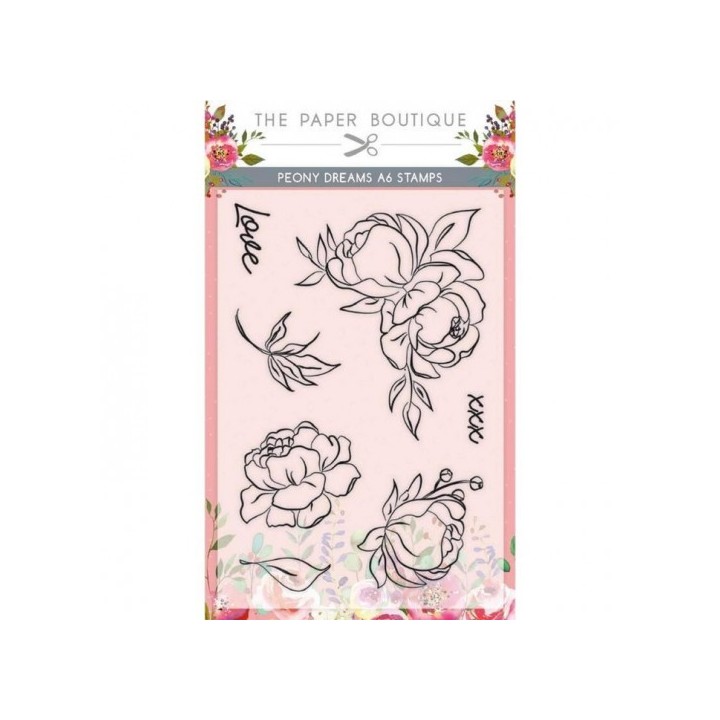 (PB1986)The Paper Boutique Peony Dreams A6 Stamp Set