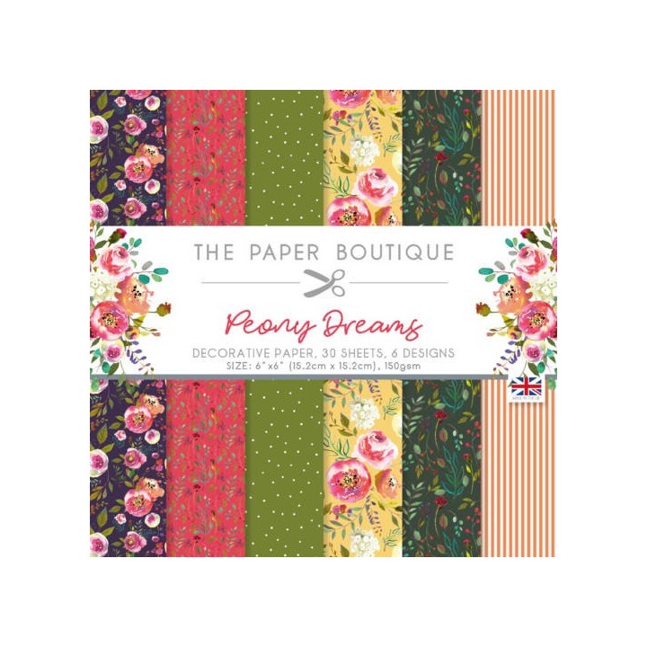 (PB1984)The Paper Boutique Peony Dreams 6x6 Paper Pad