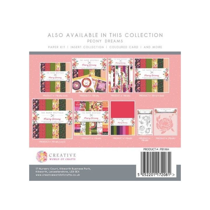 (PB1984)The Paper Boutique Peony Dreams 6x6 Paper Pad