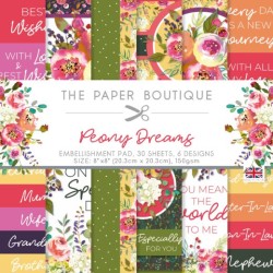 (PB1980)The Paper Boutique Peony Dreams 8x8 Embellishments Pad