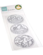 (CS1114)Stamp Silhouette Hetty's Peek-a-boo Chicken Family