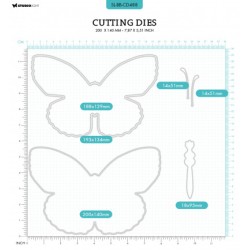 (SL-BB-CD488)Studio Light SL Cutting Die Big Butterfly card Blooming Butterfly nr.488