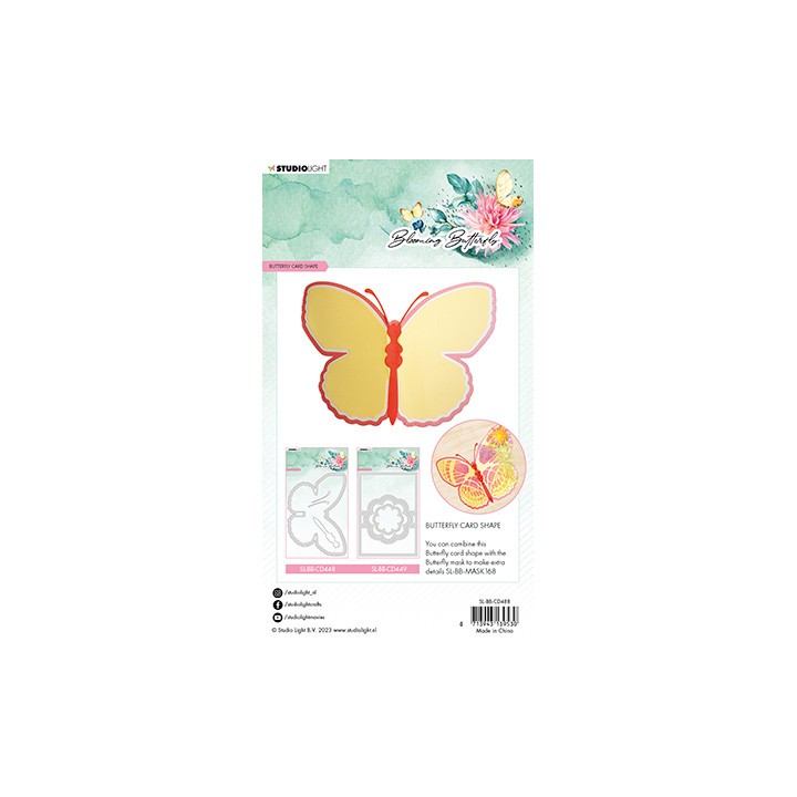 (SL-BB-CD488)Studio Light SL Cutting Die Big Butterfly card Blooming Butterfly nr.488