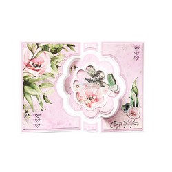 (SL-BB-CD489)Studio Light SL Cutting Die Flower zigzag card Blooming Butterfly nr.489