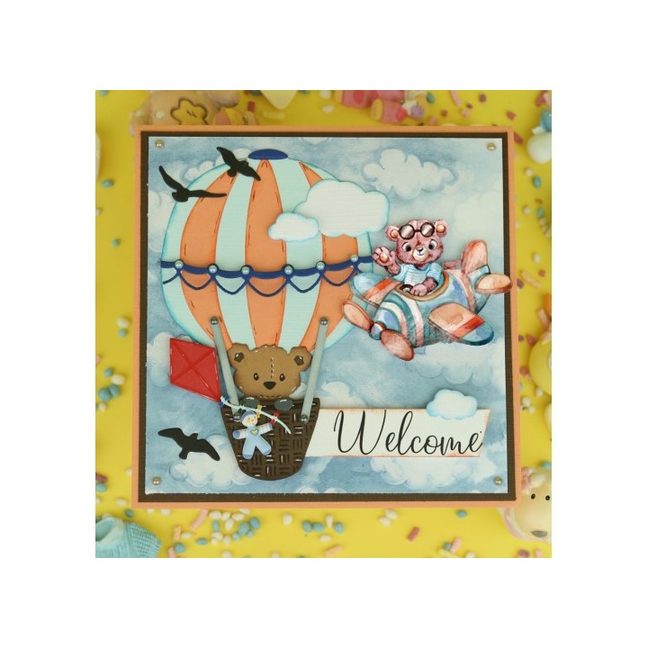 copy of (YCD10300)Dies - Yvonne Creations - Hello World - Welcome Baby