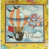 (YCD10301)Dies - Yvonne Creations - Hello World - Hot Air Balloon
