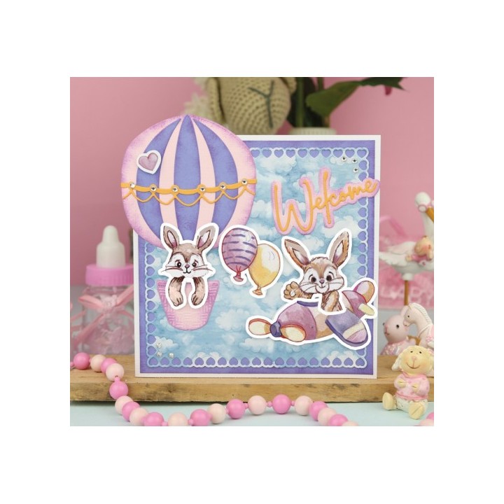 copy of (YCD10300)Dies - Yvonne Creations - Hello World - Welcome Baby