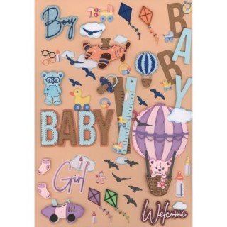 (YCD10302)Dies - Yvonne Creations - Hello World - Baby Toys