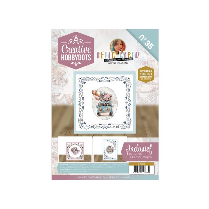 (CH10035)Creative Hobbydots 35 - Yvonne Creations - Hello World