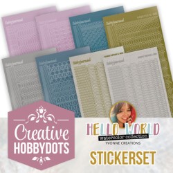 (CHSTS035)Creative Hobbydots stickerset 35 - Yvonne Creations - Hello World