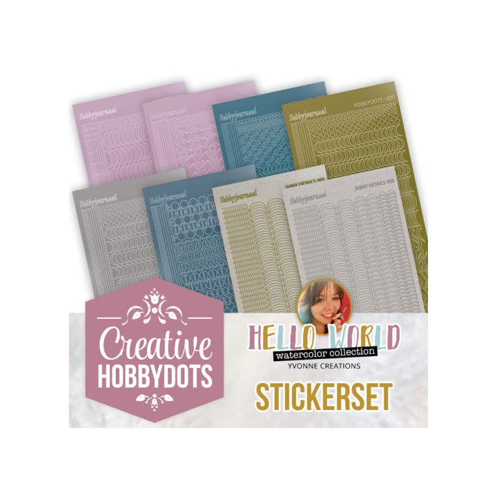 (CHSTS035)Creative Hobbydots stickerset 35 - Yvonne Creations - Hello World
