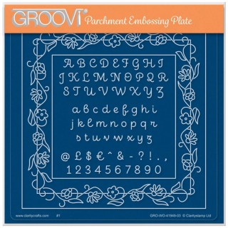 (GRO-WO-41949-03)Groovi Plate A5 FLORAL DELIGHTS - UNIVERSAL FRAMER