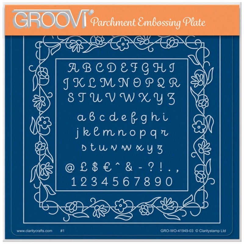 (GRO-WO-41949-03)Groovi Plate A5 FLORAL DELIGHTS - UNIVERSAL FRAMER