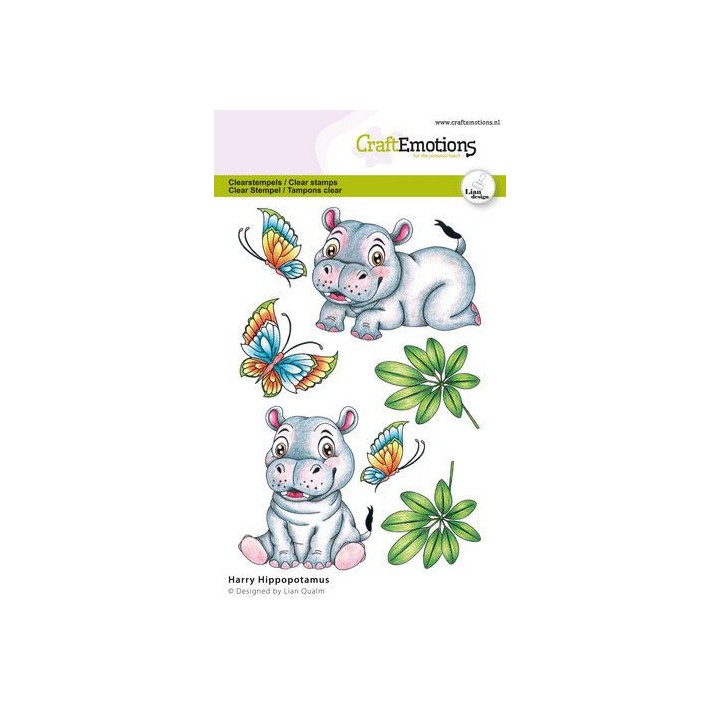 (2711)CraftEmotions clearstamps A6 Harry- Nijlpaard Lian Qualm