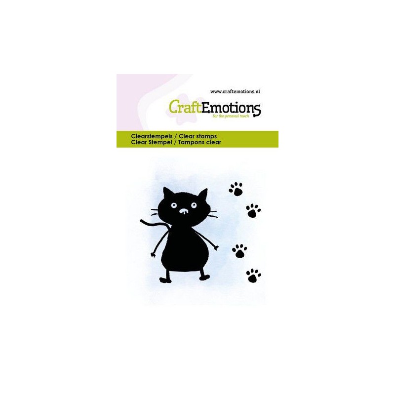 (5009)CraftEmotions clearstamps 6x7cm - Kitty & paws