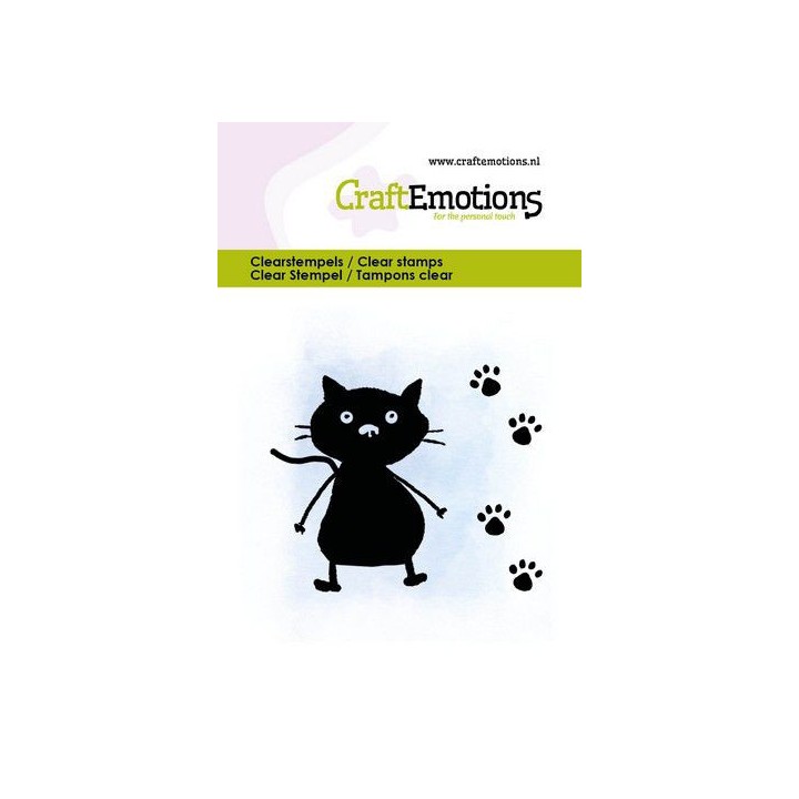 (5009)CraftEmotions clearstamps 6x7cm - Kitty & paws