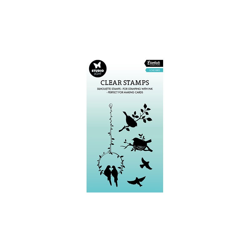 (SL-ES-STAMP385)Studio light SL Clear stamp Love bird Essentials nr.385