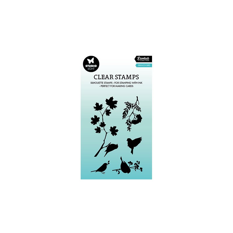 (SL-ES-STAMP386)Studio light SL Clear stamp Branch bird Essentials nr.386