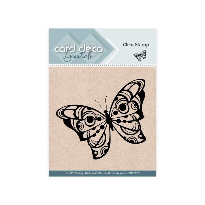 (CDECS135)Butterfly - Clear Stamp - Card Deco Essentials