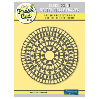 (ACC-DI-31287-XX)Clarity FRESH CUT DIE BLOCK PRINT - NESTED CIRCLE FRAMES