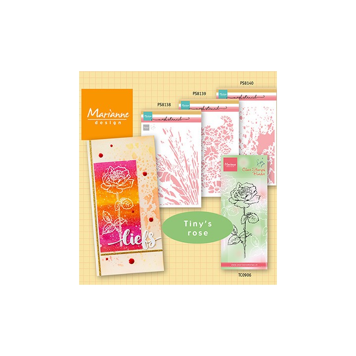 (TC0906)Clear stamp Tiny's borders - Rose
