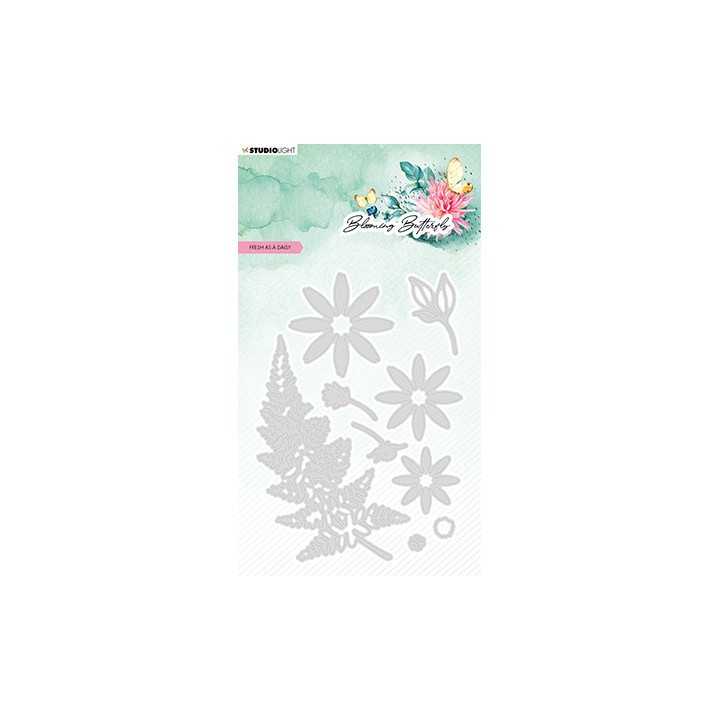 (SL-BB-CD483)Studio Light SL Cutting Die Fresh as a daisy Blooming Butterfly nr.483