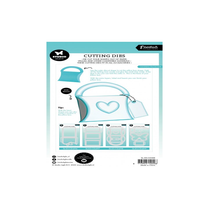 (SL-ES-CD498)Studio Light SL Cutting Die Hand bag box Essentials nr.498