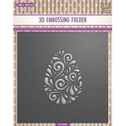 (EF3D069)Nellie's Choice Embossing Doodle Egg