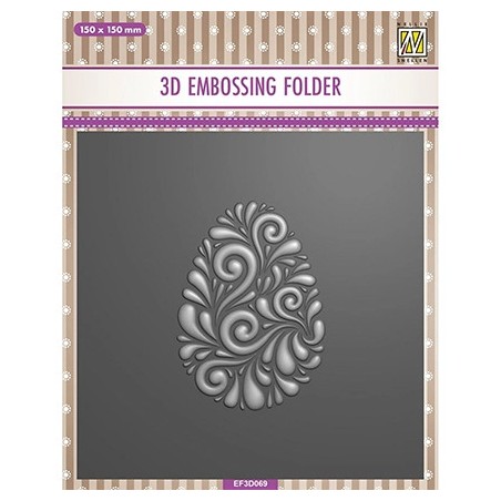 (EF3D069)Nellie's Choice Embossing Doodle Egg