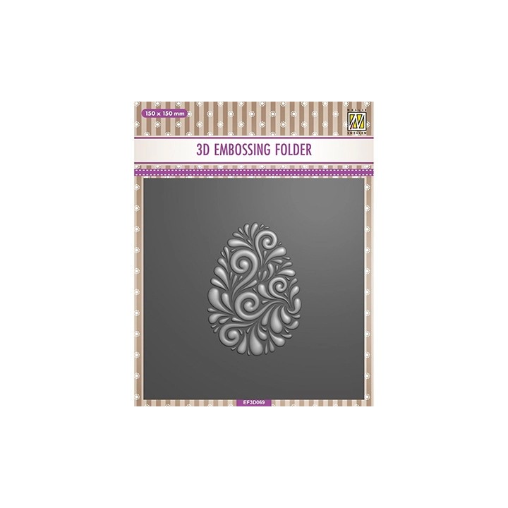 (EF3D069)Nellie's Choice Embossing Doodle Egg