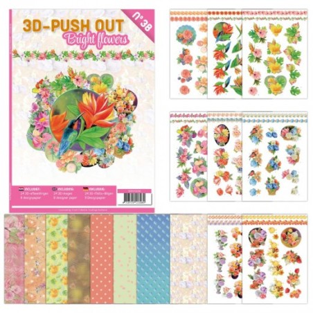 (3DPO10038)3D Push Out book 38 - Urban Flowers