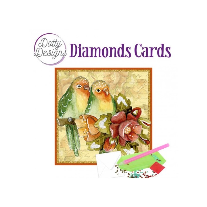 (DDDC1115)Dotty Designs Diamond Cards - Lovebirds