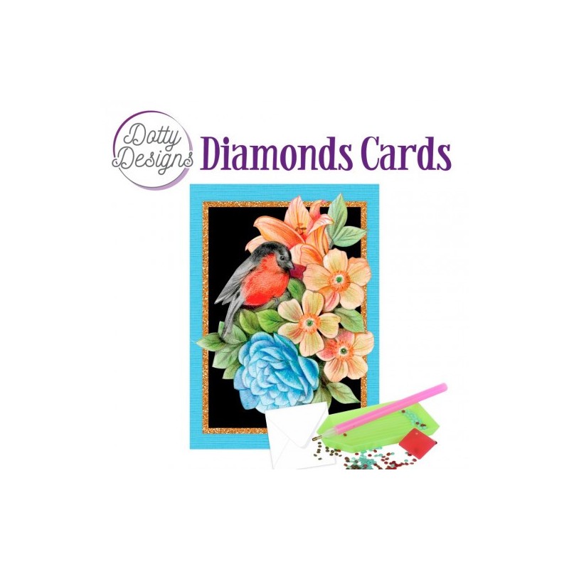 (DDDC1117)Dotty Designs Diamond Cards - Red Bird