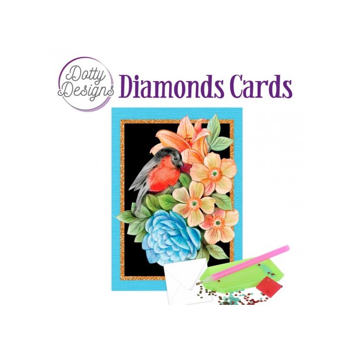 (DDDC1117)Dotty Designs Diamond Cards - Red Bird