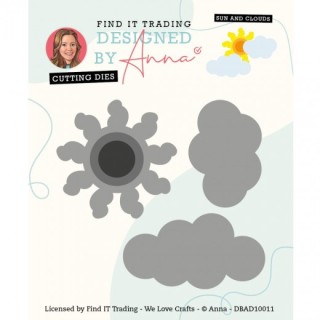 (DBAD10011)Designed by Anna - Mix and Match Cutting Dies - Sun and Clouds
