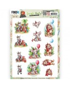 (SB10739)3D Push Out - Yvonne Creations - Jungle Party