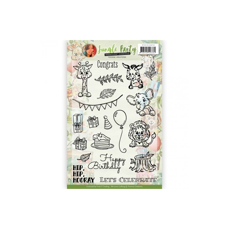 (YCCS10070)Clear Stamps - Yvonne Creations - Jungle Party