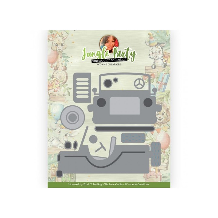 (YCD10303)Dies - Yvonne Creations - Jungle Party - Jungle Car