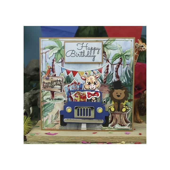 (YCD10303)Dies - Yvonne Creations - Jungle Party - Jungle Car