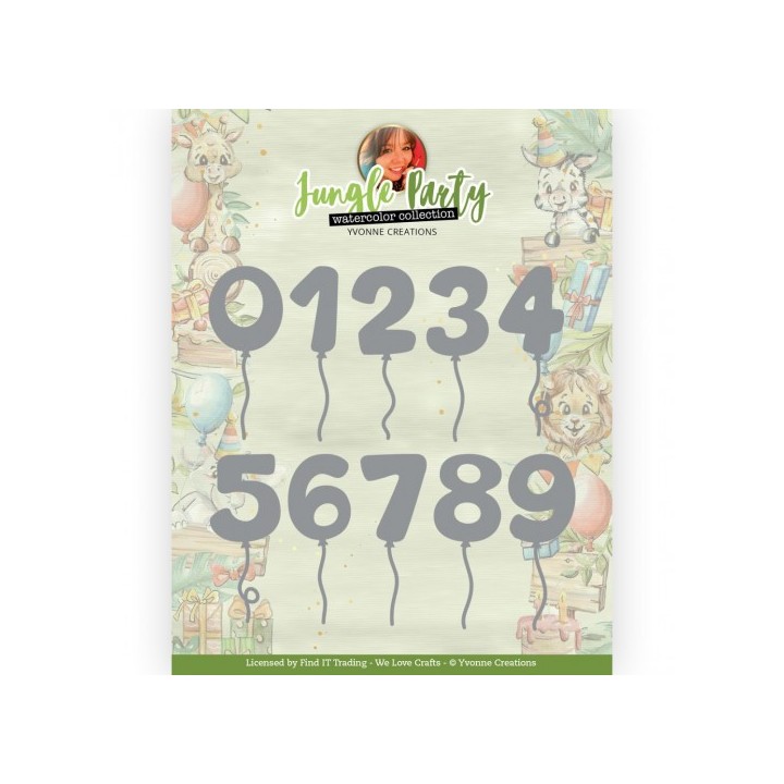 (YCD10304)Dies - Yvonne Creations - Jungle Party - Jungle Numbers