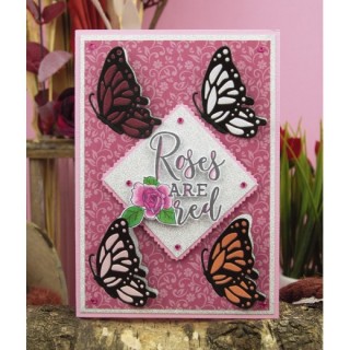 ( AD-A4-10027)Linen Cardstock Pack - A4 - Amy Design - Roses are Red