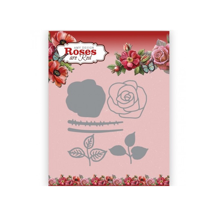 (ADD10301)Dies - Amy Design - Roses Are Red - Buil-up Rose