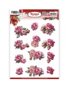 (SB10743)3D Push Out - Amy Design - Roses Are Red - Peonies