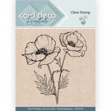 (CDECS136)Poppy - Clear Stamp - Card Deco Essentials