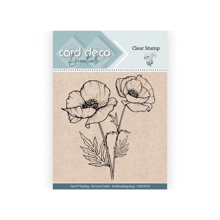 (CDECS136)Poppy - Clear Stamp - Card Deco Essentials