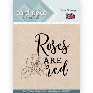 (CDECS137)Roses Are Red - Clear Stamp - Card Deco Essentials