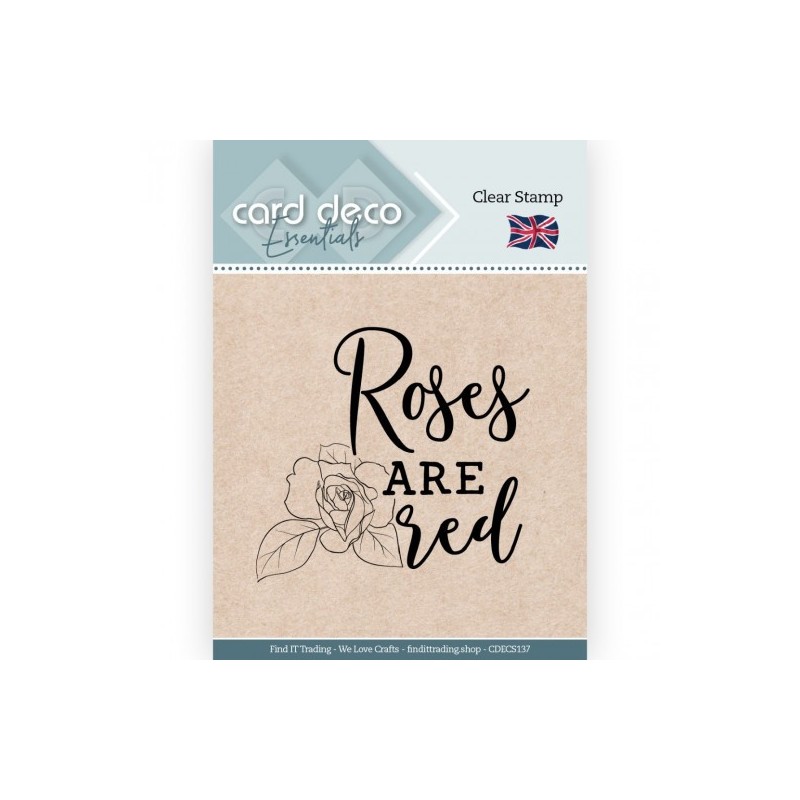 (CDECS137)Roses Are Red - Clear Stamp - Card Deco Essentials